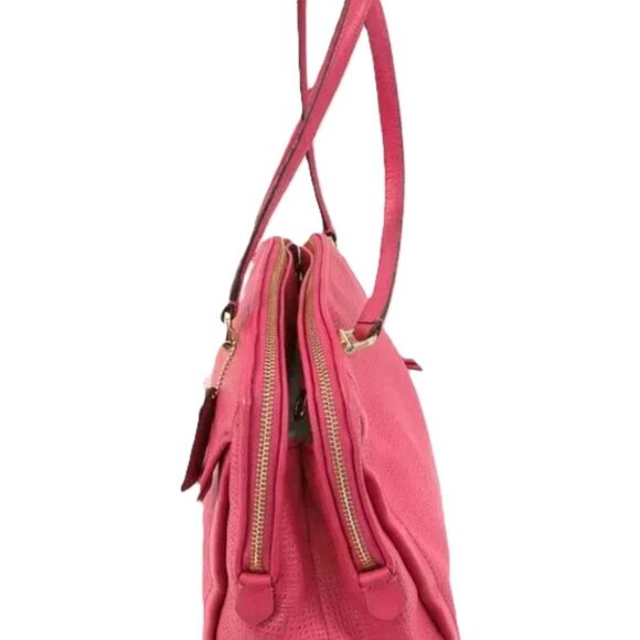 COACH GEORGIE 30092 Embossed Leather Shoulder/Satchel in Pink Ruby - Picture 5 of 5